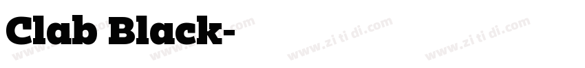 Clab Black字体转换